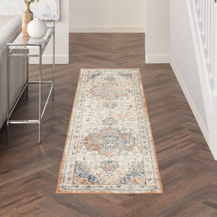 Nourison Home - Nourison Essentials  Beige/Blue Area Rug NRE07