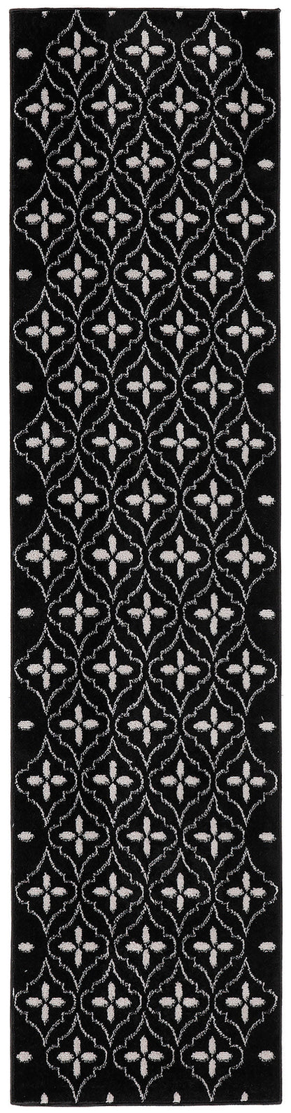 Nourison Home - Nourison Essentials Black/Ivory Area Rug NRE04