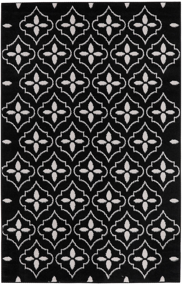 Nourison Home - Nourison Essentials Black/Ivory Area Rug NRE04