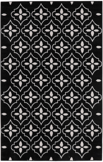 Nourison Home - Nourison Essentials Black/Ivory Area Rug NRE04