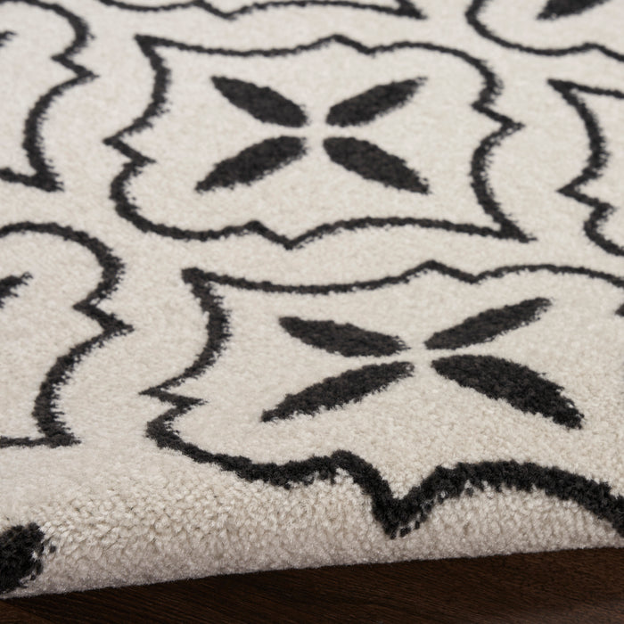 The Rug Corner Nourison Home Nourison Essentials NRE04 IVBLK Area Rugs