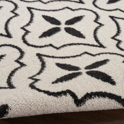 The Rug Corner Nourison Home Nourison Essentials NRE04 IVBLK Area Rugs