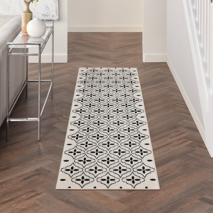 The Rug Corner Nourison Home Nourison Essentials NRE04 IVBLK Area Rugs