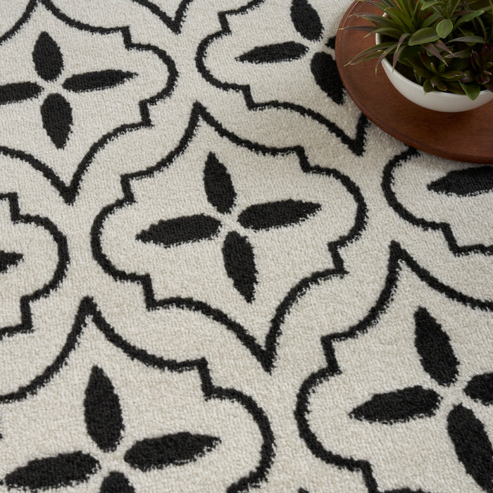 The Rug Corner Nourison Home Nourison Essentials NRE04 IVBLK Area Rugs