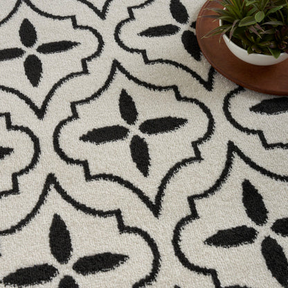 The Rug Corner Nourison Home Nourison Essentials NRE04 IVBLK Area Rugs