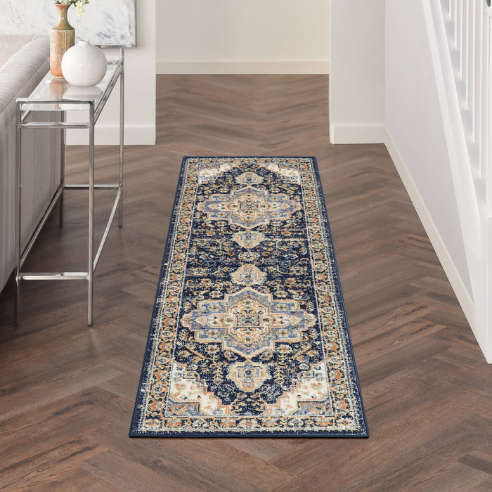 The Rug Corner Nourison Home Nourison Essentials Persian NRE07 NAVY Area Rugs