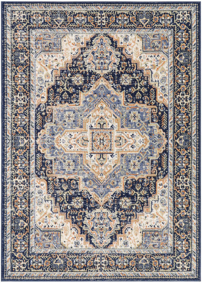 The Rug Corner Nourison Home Nourison Essentials Persian NRE07 NAVY Area Rugs