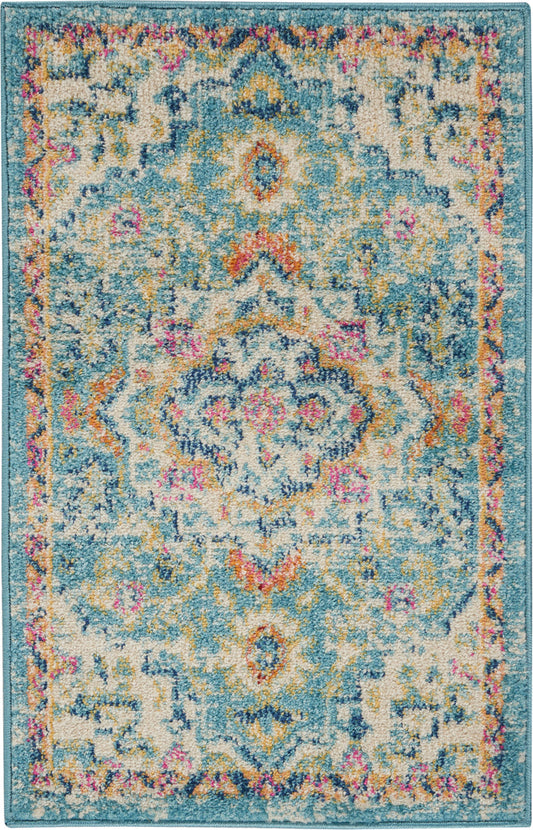 The Rug Corner Nourison Home Nourison Home - Passion Ivory/Light Blue Area Rug PSN25