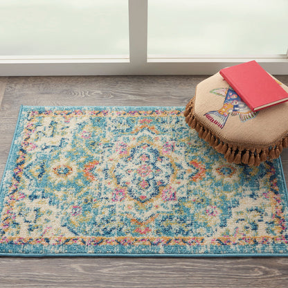 The Rug Corner Nourison Home Nourison Home - Passion Ivory/Light Blue Area Rug PSN25
