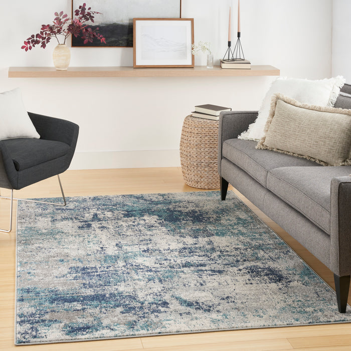 The Rug Corner Nourison Home Nourison Home - Passion Ivory/Teal Area Rug PSN36