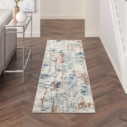 The Rug Corner Nourison Home Nourison Home - Quarry Beige/Blue Area Rug QUA01