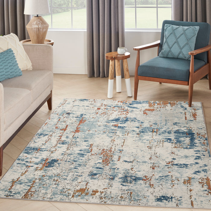 The Rug Corner Nourison Home Nourison Home - Quarry Beige/Blue Area Rug QUA01