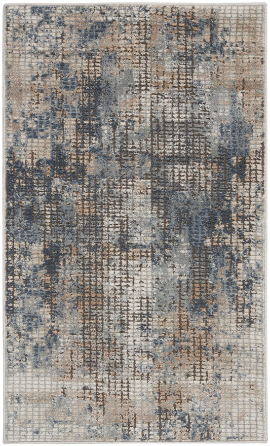 The Rug Corner Nourison Home Nourison Home - Quarry Blue/Beige Area Rug QUA02