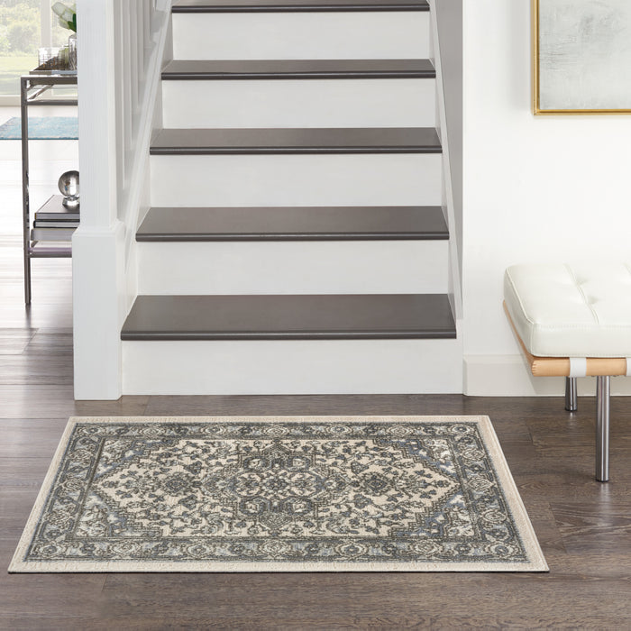The Rug Corner Nourison Home Nourison Home - Quarry Ivory/Blue Area Rug QUA05