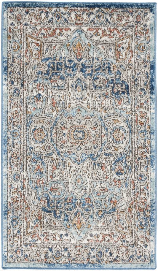 The Rug Corner Nourison Home Nourison Home - Quarry Ivory/Blue Area Rug QUA11