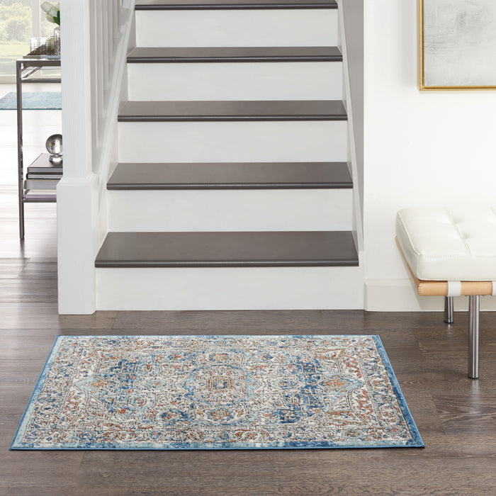 The Rug Corner Nourison Home Nourison Home - Quarry Ivory/Blue Area Rug QUA11