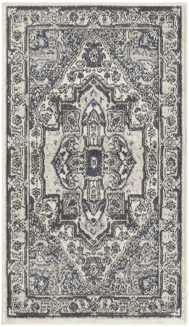 The Rug Corner Nourison Home Nourison Home - Quarry Ivory/Navy Area Rug QUA18