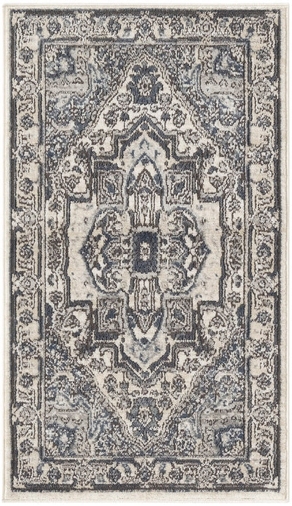 The Rug Corner Nourison Home Nourison Home - Quarry Ivory/Navy Area Rug QUA18