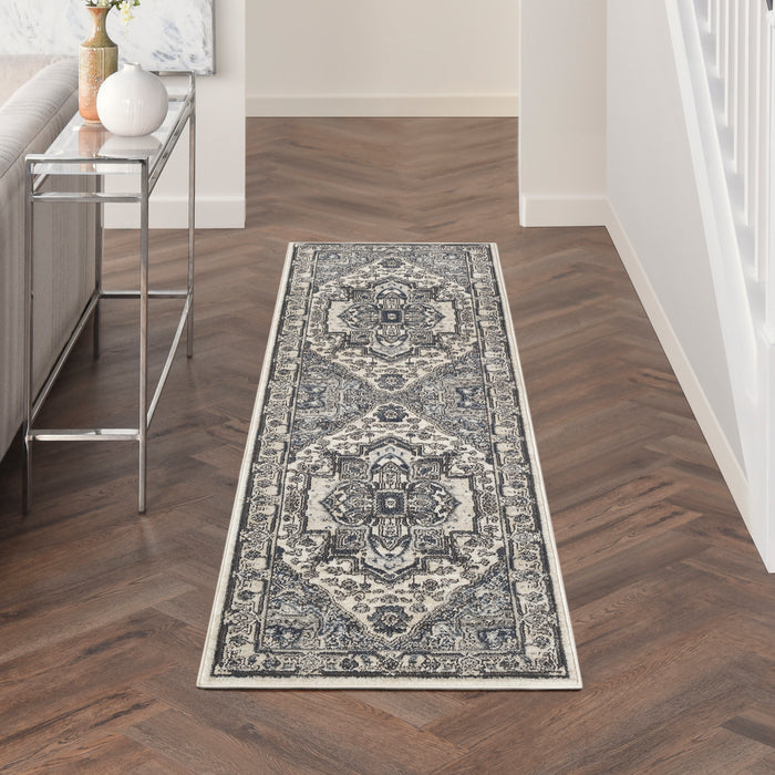 The Rug Corner Nourison Home Nourison Home - Quarry Ivory/Navy Area Rug QUA18
