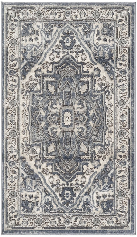 The Rug Corner Nourison Home Nourison Home - Quarry Navy/Ivory Area Rug QUA18