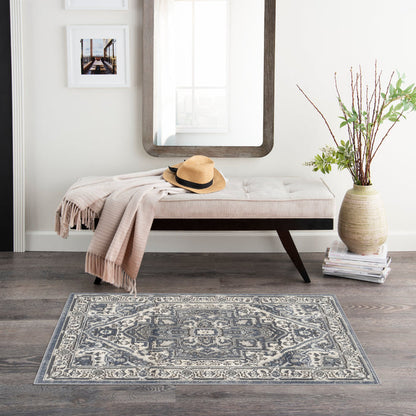 The Rug Corner Nourison Home Nourison Home - Quarry Navy/Ivory Area Rug QUA18