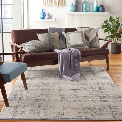 The Rug Corner Nourison Home Rustic Textures RUS06 IVBLU Area Rugs