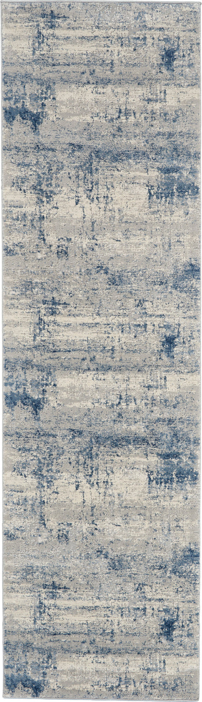 The Rug Corner Nourison Home Rustic Textures RUS10 IVBLU Area Rugs