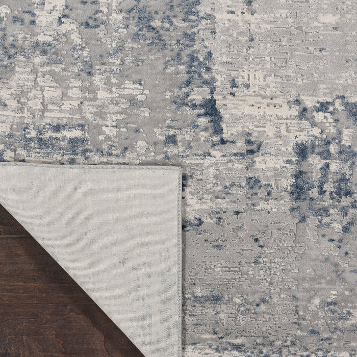 The Rug Corner Nourison Home Rustic Textures RUS10 IVBLU Area Rugs