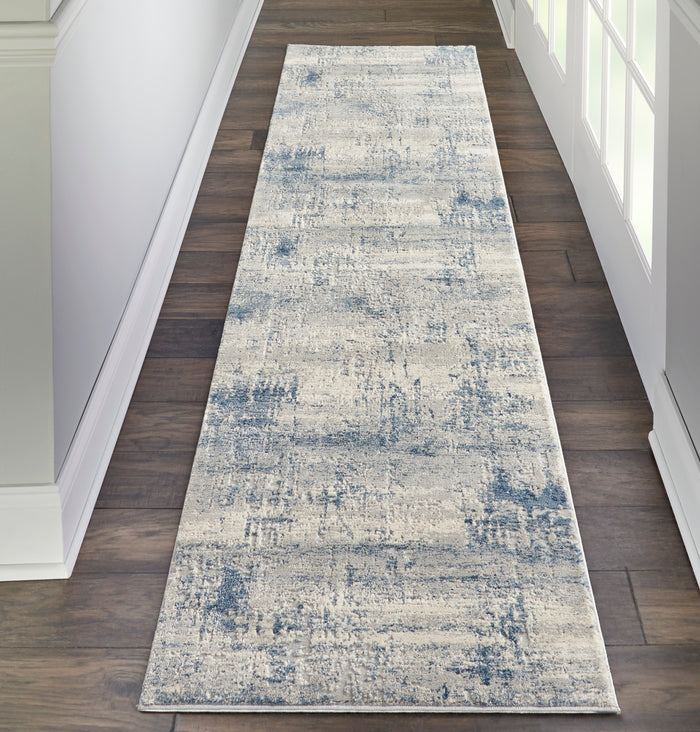 The Rug Corner Nourison Home Rustic Textures RUS10 IVBLU Area Rugs