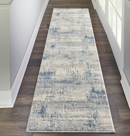 The Rug Corner Nourison Home Rustic Textures RUS10 IVBLU Area Rugs