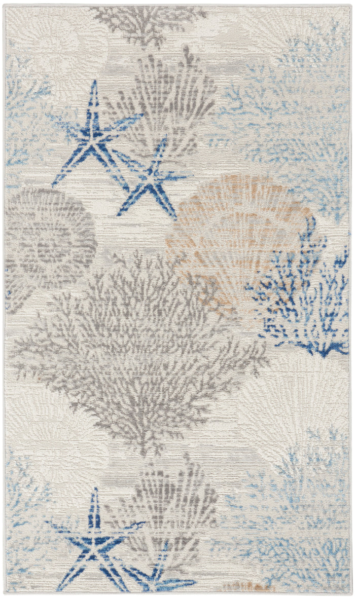 The Rug Corner Nourison Home Seaside SDS04 IVGRB Area Rugs