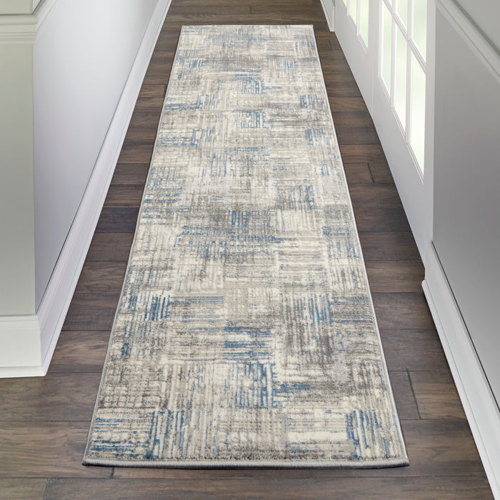 Nourison Home - Solace Ivory/Blue Area Rug SLA03