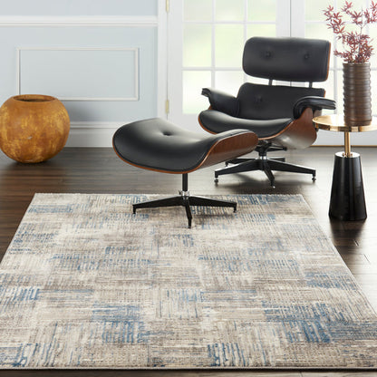 Nourison Home - Solace Ivory/Blue Area Rug SLA03