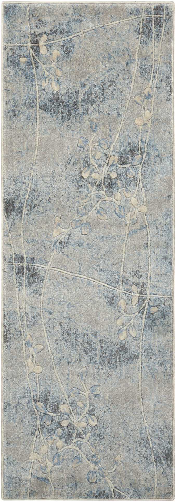 The Rug Corner Nourison Home Nourison Home - Somerset Silver/Blue Area Rug ST74