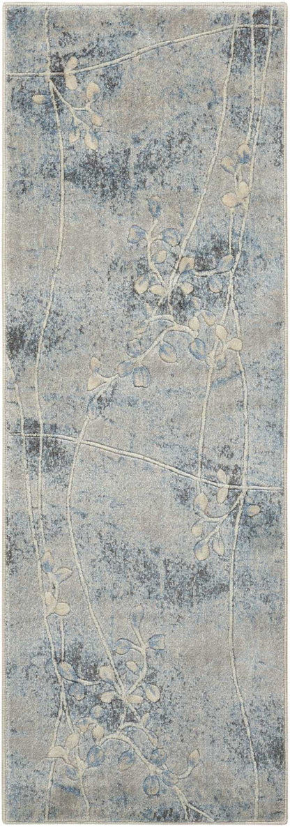 The Rug Corner Nourison Home Nourison Home - Somerset Silver/Blue Area Rug ST74