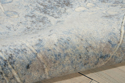 The Rug Corner Nourison Home Nourison Home - Somerset Silver/Blue Area Rug ST74