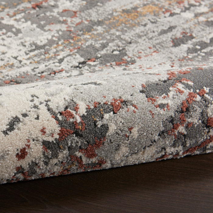 The Rug Corner Nourison Home Tangra TNR02 GRYMT Area Rugs