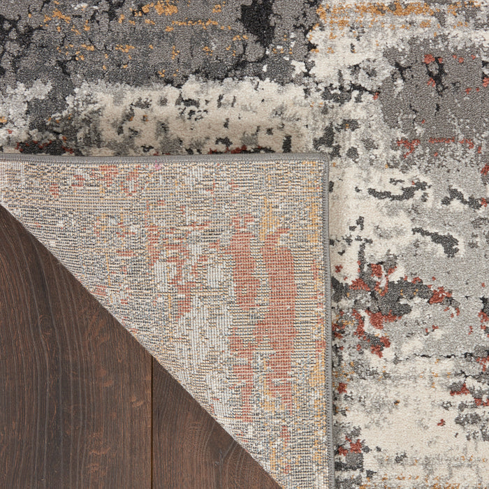 The Rug Corner Nourison Home Tangra TNR02 GRYMT Area Rugs