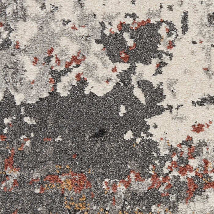 The Rug Corner Nourison Home Tangra TNR02 GRYMT Area Rugs