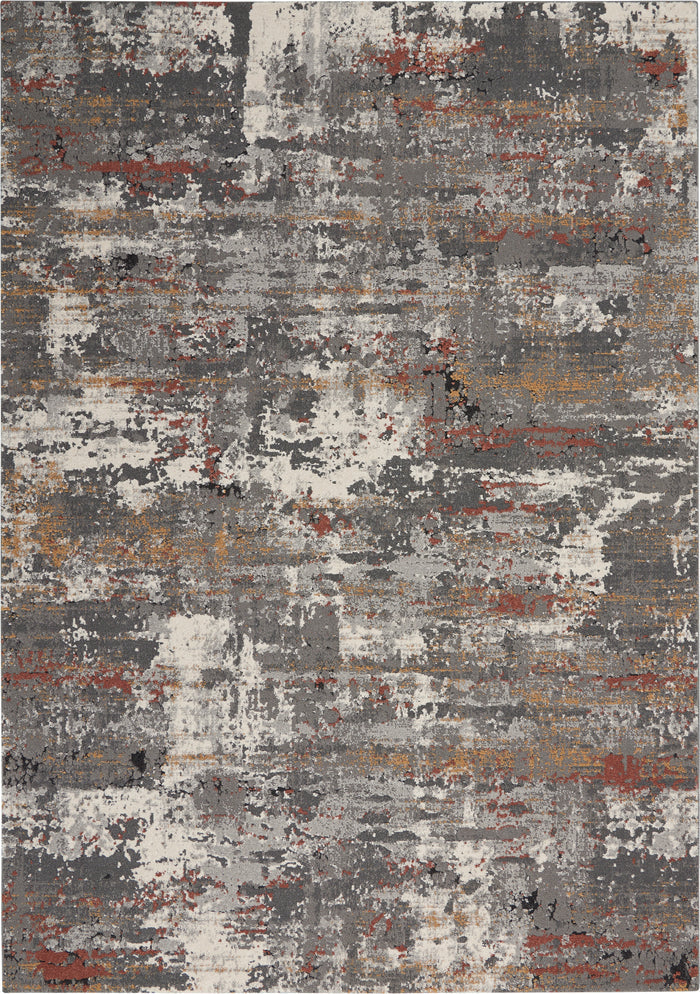 The Rug Corner Nourison Home Tangra TNR02 GRYMT Area Rugs