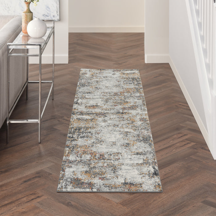 The Rug Corner Nourison Home Tangra TNR03 GRYMT Area Rugs