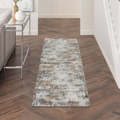 The Rug Corner Nourison Home Tangra TNR03 GRYMT Area Rugs