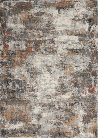 The Rug Corner Nourison Home Tangra TNR03 GRYMT Area Rugs