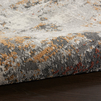 The Rug Corner Nourison Home Tangra TNR03 GRYMT Area Rugs