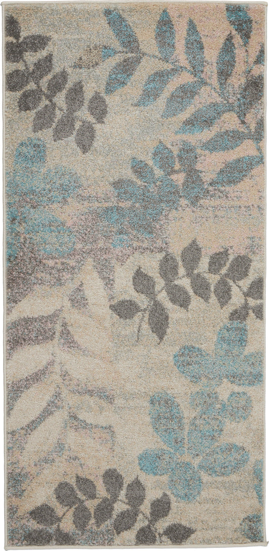 The Rug Corner Nourison Home Nourison Home - Tranquil Ivory/Light Blue Area Rug TRA01