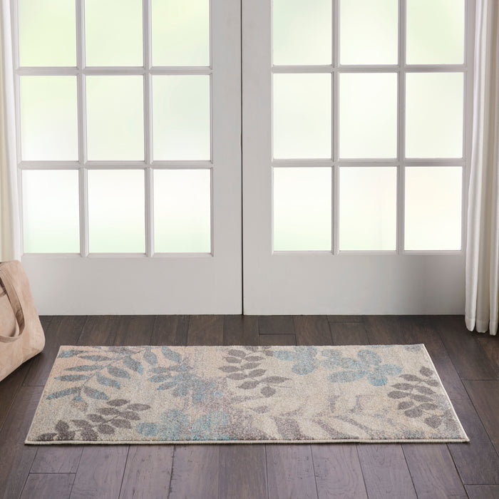 The Rug Corner Nourison Home Nourison Home - Tranquil Ivory/Light Blue Area Rug TRA01