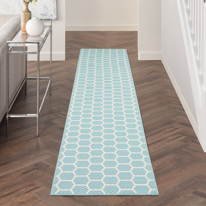 The Rug Corner Nourison Home Nourison Home - Twist Reversible Aqua Area Rug TWS01