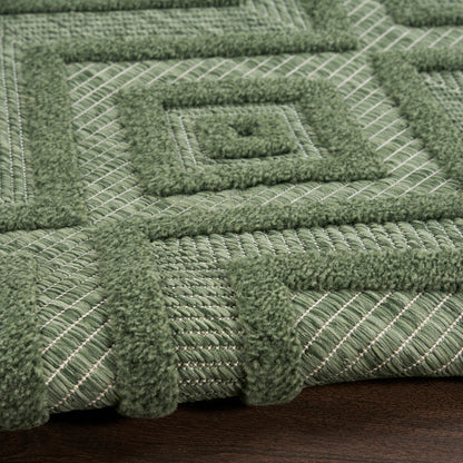 The Rug Corner Nourison Home Versatile NRV01 GREEN Area Rugs