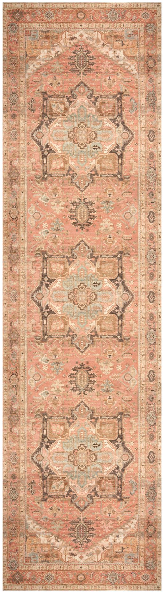 Nourison Home - Vintage Washables Coral/Multi Area Rug VWS11