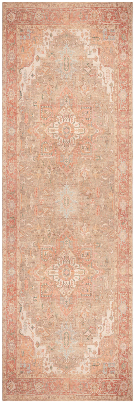 The Rug Corner Nourison Home Nourison Home - Vintage Washables Coral/Taupe Area Rug VWS07